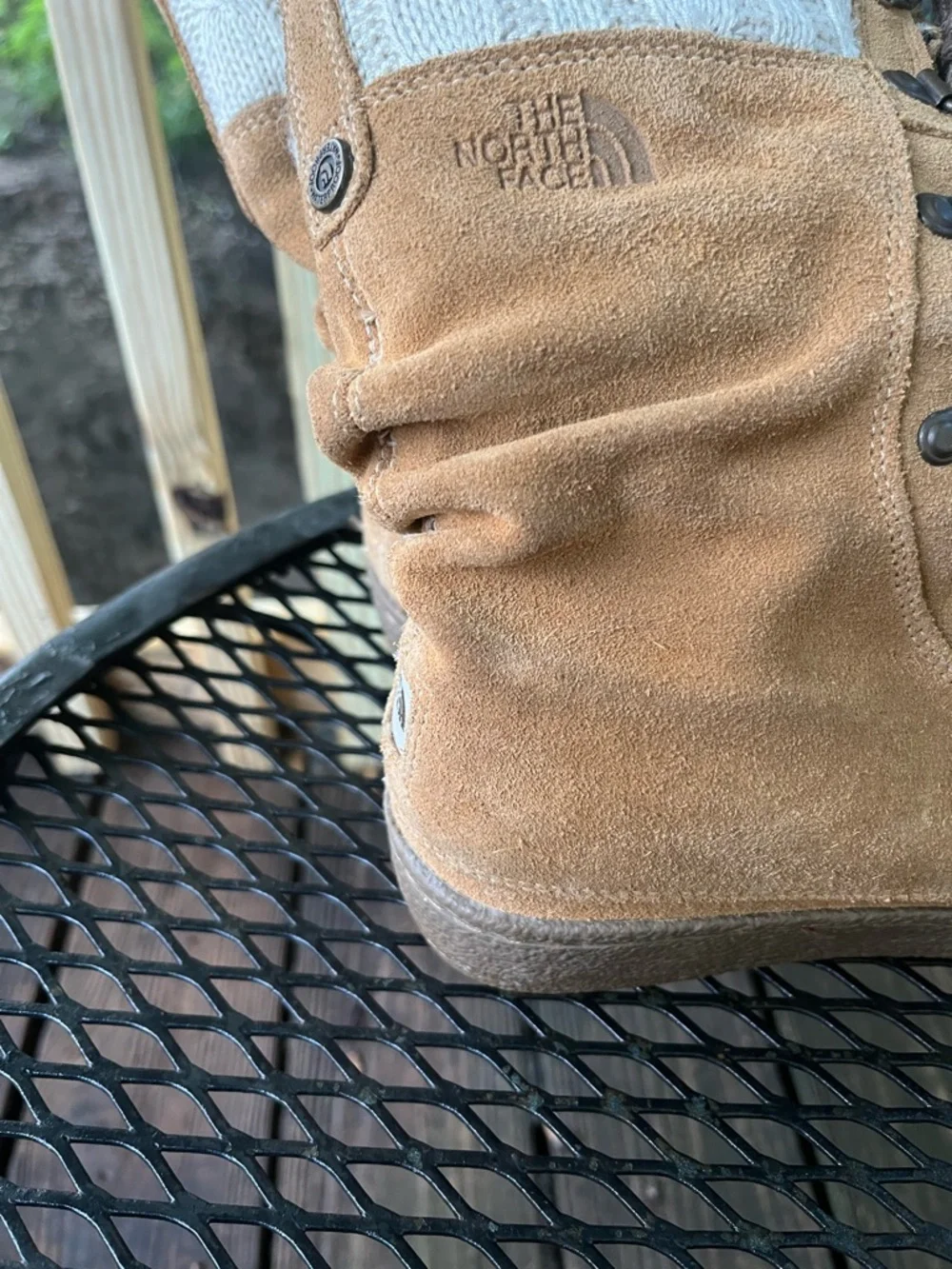 The North Face Women's Tan Suede Winter Boots Primaloft Fur Size 7.5